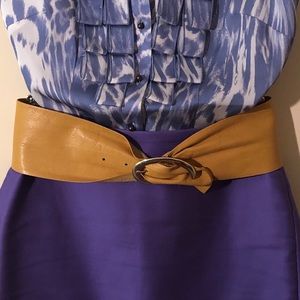 Yellow Genuine Waist Leather Belt